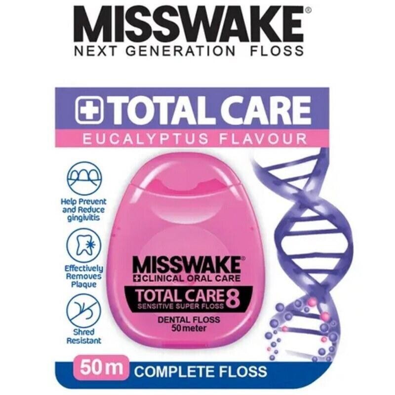 نخ دندان - Misswake میسویک مدل -   Total Care - کاهش پوسیدگی دندان ضد حساسیت دهان و لثه