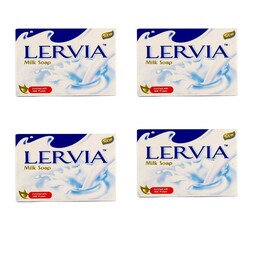صابون سفید کننده و روشن کننده لرویا مدل شیری وزن 90 گرم بسته 4 عددی