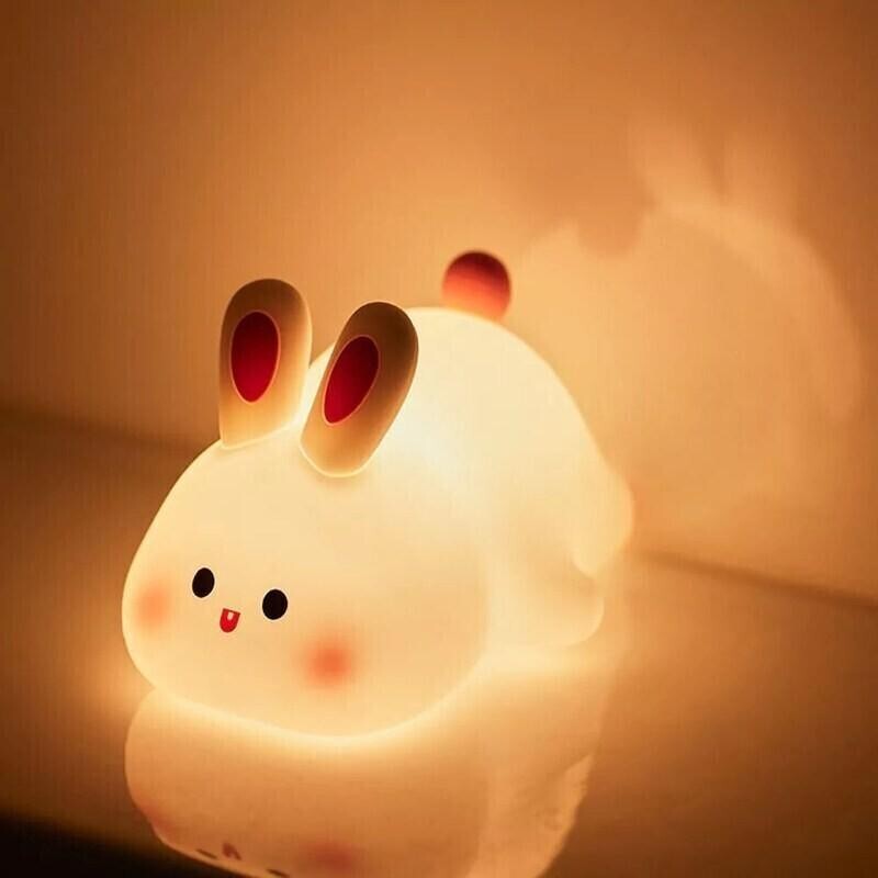 چراغ خواب فانتزی سیلیکونی مدل خرگوش سفید