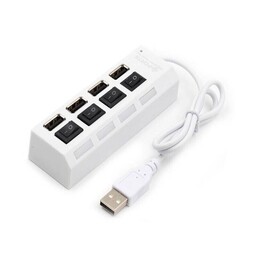هاب 4 پورت USB 2.0 مدل HI-SPEED سفید