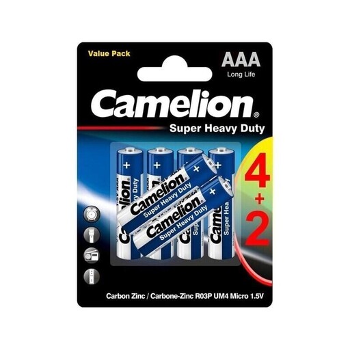 باتری قلمی Camelion مدل Super Heavy Duty بسته 6 عددی