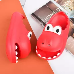 دمپایی پسرانه مدل  تمساح دهان باز  کد 359116 رنگ قرمز سایز 25تا30