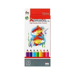 مداد رنگی 12 رنگ آدمیرال جعبه مقوایی
