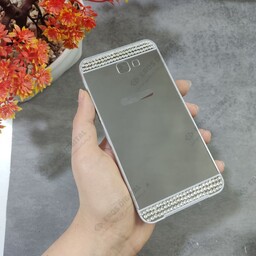 قاب گوشی Samsung Galaxy J5 Prime مدل آینه ای نگین دار - نقره-ای