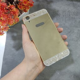 قاب گوشی Huawei Honor Holly 3 (Huawei Honor 5A) مدل آینه ای نگین دار - طلایی
