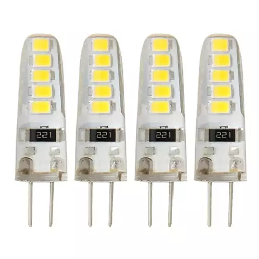 لامپ سوزنی 2 وات مدل ژله ای 220V-2W-10D-SMD پایه G4 بسته 4 عددی