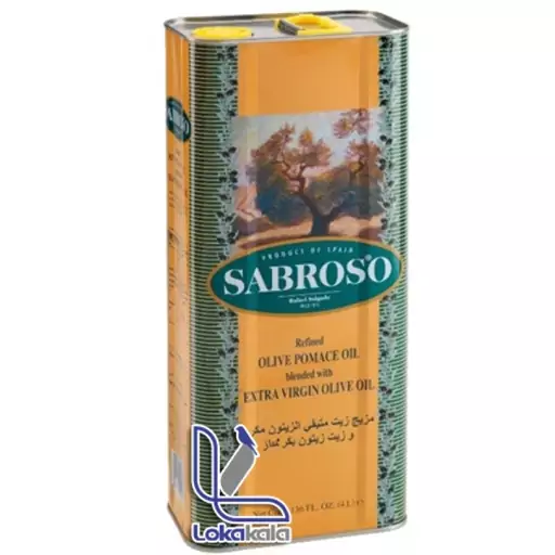 روغن زیتون سابروسو SABROSO بدون بو 4 لیتری قوطی