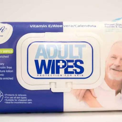 دستمال مرطوب دافی مدل Adult Wipes بسته 100 عددی