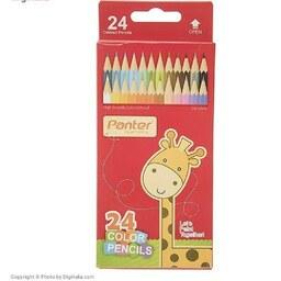 مداد رنگی 24 رنگی پنتر جعبه مقوایی
