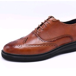 کفش چرم طبیعی مردانه کفش رسمی چرم طبیعی گاوی یکسال ضمانت