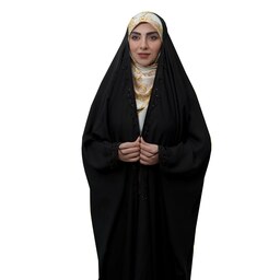 چادر مشکی عربی مدل ترمه جنس کر پ حریر قطری اصل