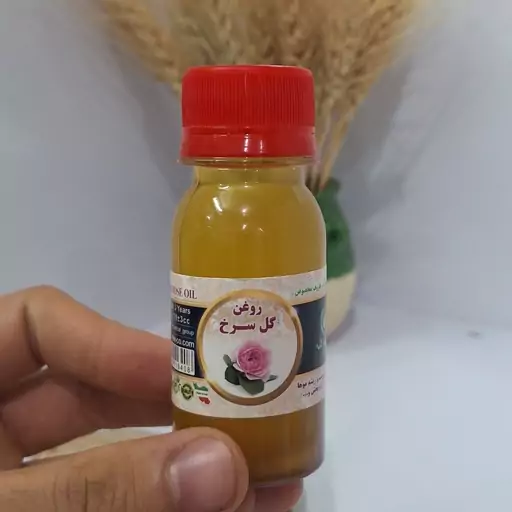 روغن گل سرخ 60 سی سی اصل خالص سنتی رفع چین و چروک و جای جوش تقویت مو رفع لک 