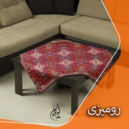 رومیزی مخمل لمینت دار لیزری ایران خاتون در ابعاد (90 در 90 ) کد 2