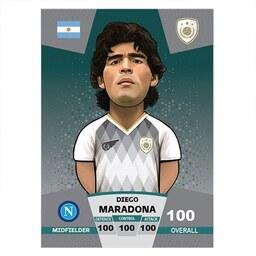 کیمدی کارت فوتبالی کیمدی دیگو مارادونا سری پریمیوم توپ طلا - 2024