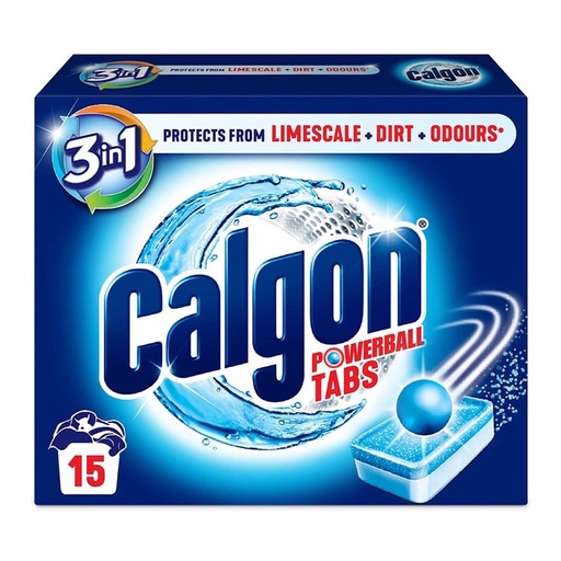 قرص جرم گیر ماشین لباسشویی کالگون Calgon مدل 3in1 بسته 15 عددی