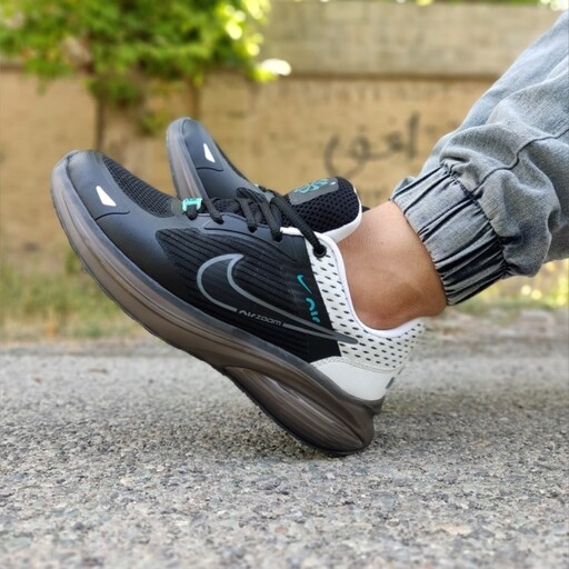 کتونی مردانه پسرانه نایک ایرمکس کفش اسپورت نایک شیشه ای nikezoomairmax مناسب مهمانی محل کار روزمره پیاده روی (41تا 44 )