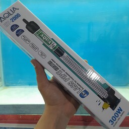 بخاری آکواریوم 300 وات HT-2000 آکوا همراه با شیشه یدک (با دقت و با کیفیت)