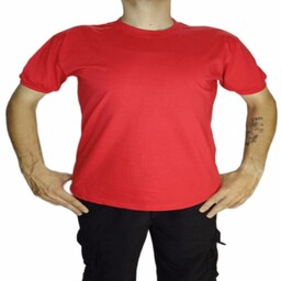 تیشرت مردانه بیسیک پنبه قرمز (تیشرت مردانه ساده)