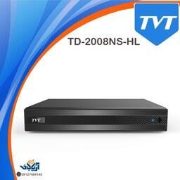 دستگاه ضبط دوربین مداربسته 8 کانال HDTVI برند TVT مدل TD-2008NS-HL
