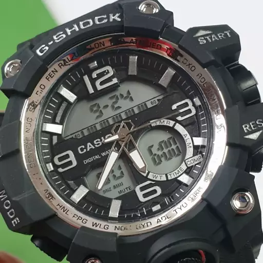 ساعت مردانه و پسرانه طرح جی شاک دو زمانه، ضد آب،دارای روز شمار G shock