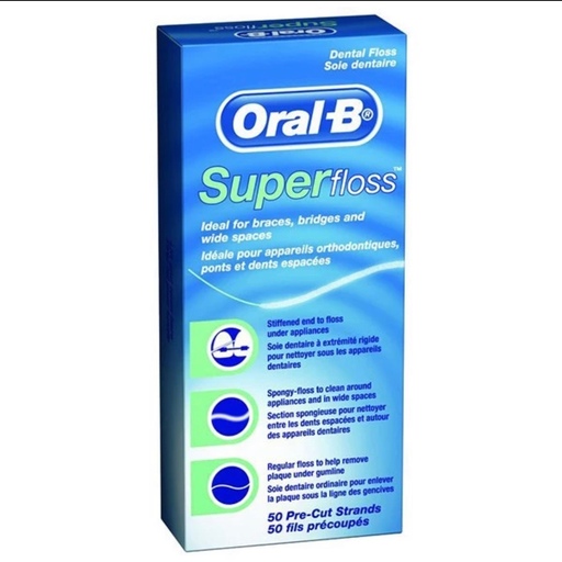 نخ دندان ارتودنسی اورال-بی مدل Oral-B SUPER FLOSS