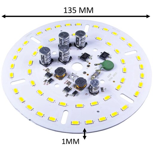 بردچیپ لامپ ال ای دی 100 وات 220 ولت  نور مهتابی مدل گرد 
