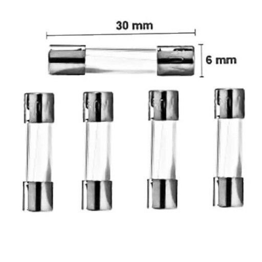 فیوز شیشه ای 8 آمپر 3 سانتی متری بسته 7 عددی