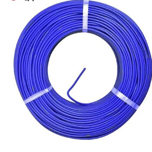 سیم افشان 1 در 1.5 تمام مس برند کمان  طول 3.7 متری، آبی