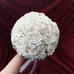 دسته گل مصنوعی عروس فومی سفید 