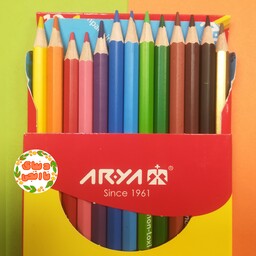 مداد رنگی  13 رنگ آریا (مداد رنگی 12 رنگ آریا و یک رنگ هدیه)  (کیفیت عالی)( مدادرنگی مدل شش ضلعی) 