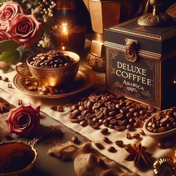 قهوه اسپرسو 100 درصد عربیکا دلوکس (میکس دانه های قهوه عربیکا)