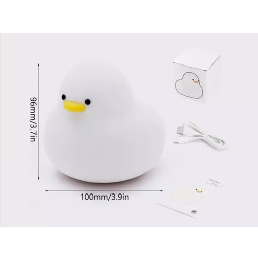 چراغ خواب فانتزی رومیزی قابل شارژ Tuantuan minimalist cute duck cartoon bedroom lamp