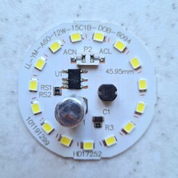 چیپ ال ای دی 12 وات ماژول دی او بی خازن دار  رنگ سفید  مهتابی مناسب جهت تعمیر لامپ chip led dob  12w 220v