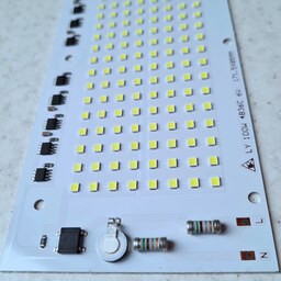 چیپ ال ای دی100 وات ماژول دی او بی پرژکتوری بلالی220 ولت رنگ مهتابی   chip led cob 50w ly 220v 