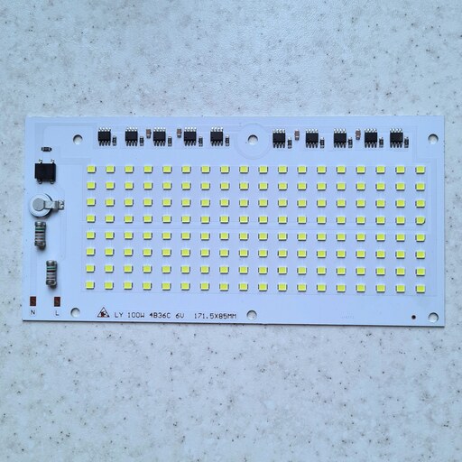 چیپ ال ای دی100 وات ماژول دی او بی پرژکتوری بلالی220 ولت رنگ مهتابی   chip led cob 50w ly 220v 