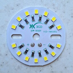 چیپ 12 ولت 12 وات ال ای دی لامپی نورمهتابی ایکس جی دی chip 12w -12v led xgd