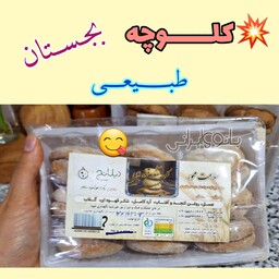 کلوچه طبیعی بجستان، تهیه شده از آرد سبوس دار، شکر قهوه ای، روغن سنتی، سالم و مقوی، مناسب میان وعده کودکان، تازه و خوشمزه