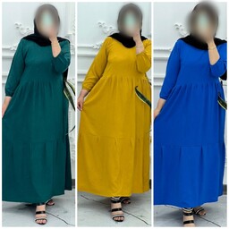 پیراهن زنانه بلند پارچه ابروبادی باکیفیت بدون آبرفت و رنگ رفت کد246