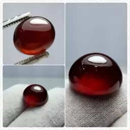 نگین گارنت هسونایت طبیعی ( تراش Cabochon )