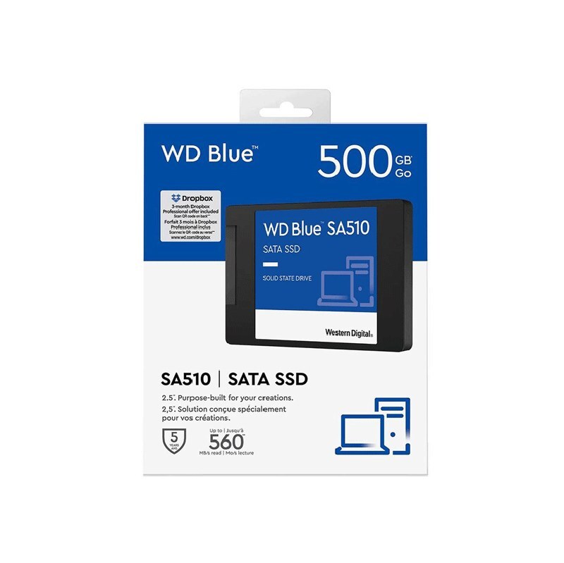 حافظه اس اس دی اینترنال وسترن دیجیتال مدل SSD WD BLUE SA510 ظرفیت 500 گیگابایت