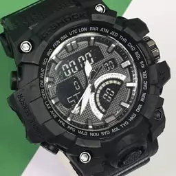 ساعت مچی طرح جی شاک دوزمانه عقربه سفید g shock 