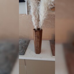 گلدان چوبی چوب روس رومیزی سالن نشیمن پذیرایی دفتر کار