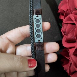 دستبند چرمی مردانه و پسرانه تک رنگ