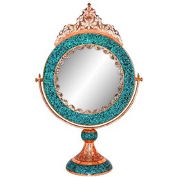 آینه گرد متوسط فیروزه کوبی آقاجانی F029