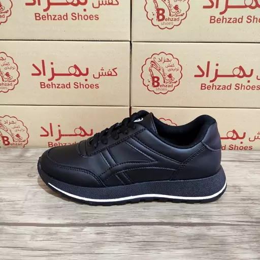 کتونی زنانه دخترانه asics رنگ مشکی سایز 38 تا 41 زیره پیو تزریق لژ 3 سانتی رویه چرم صنعتی سبک راحت