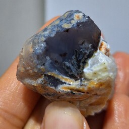 اسلایس سنگ راف عقیق شجر مشکی بسیار زیبا و خاص صد در صد طبیعی کلکسیونی کد 19372