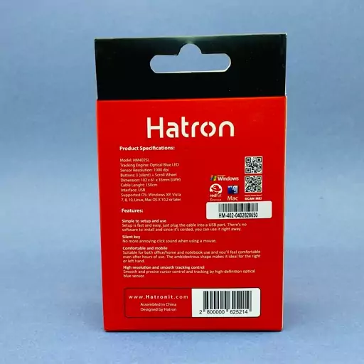 ماوس هترون سیم دار مدل HATRON HM402SL MOUSE