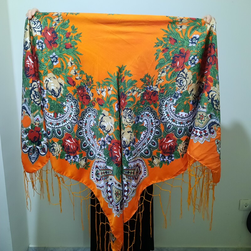 روسری سنتی ترکمن  یشمی ریشه کامواواعلاء