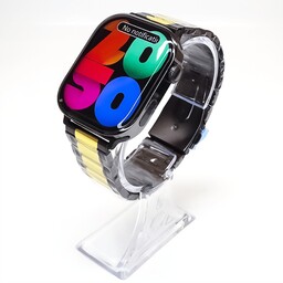 ساعت هوشمند مدل Wear fit WS 9 اورجینال آلمانKeqiwear رنگ مشکی ا smart watch WS 9 همراه یک بند سیلیکون و یک بند رولکس 