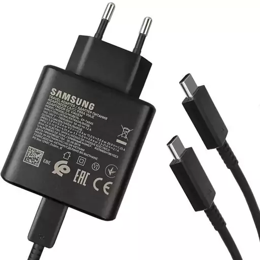 عنوان   آدابتور شارژر 45 وات سامسونگ (اصل)  Samsung Travel Adapter 45W همراه 6 ماه گارانتی   